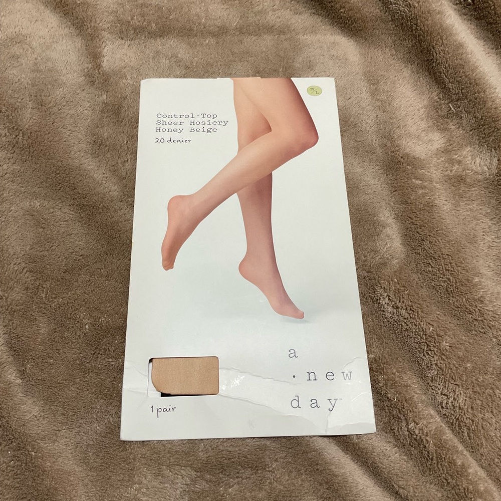 A New Day Honey Beige Control-Top Hosiery